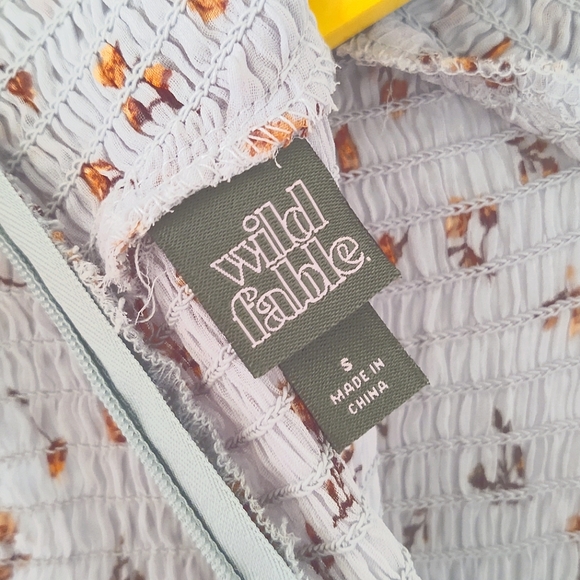 Wild Fable Blue & Yellow Floral Prairie Dress - Picture 4 of 4